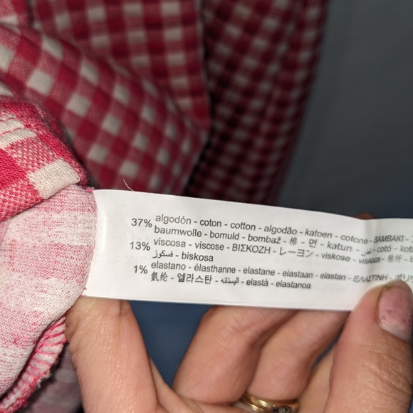 Zara Hot Pink Gingham Sheath Dress Size Medium - Picture 9 of 10